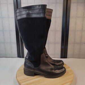 Timberland Bethel Tall Leather & Suede Black Riding Boots A11HT Women US 9